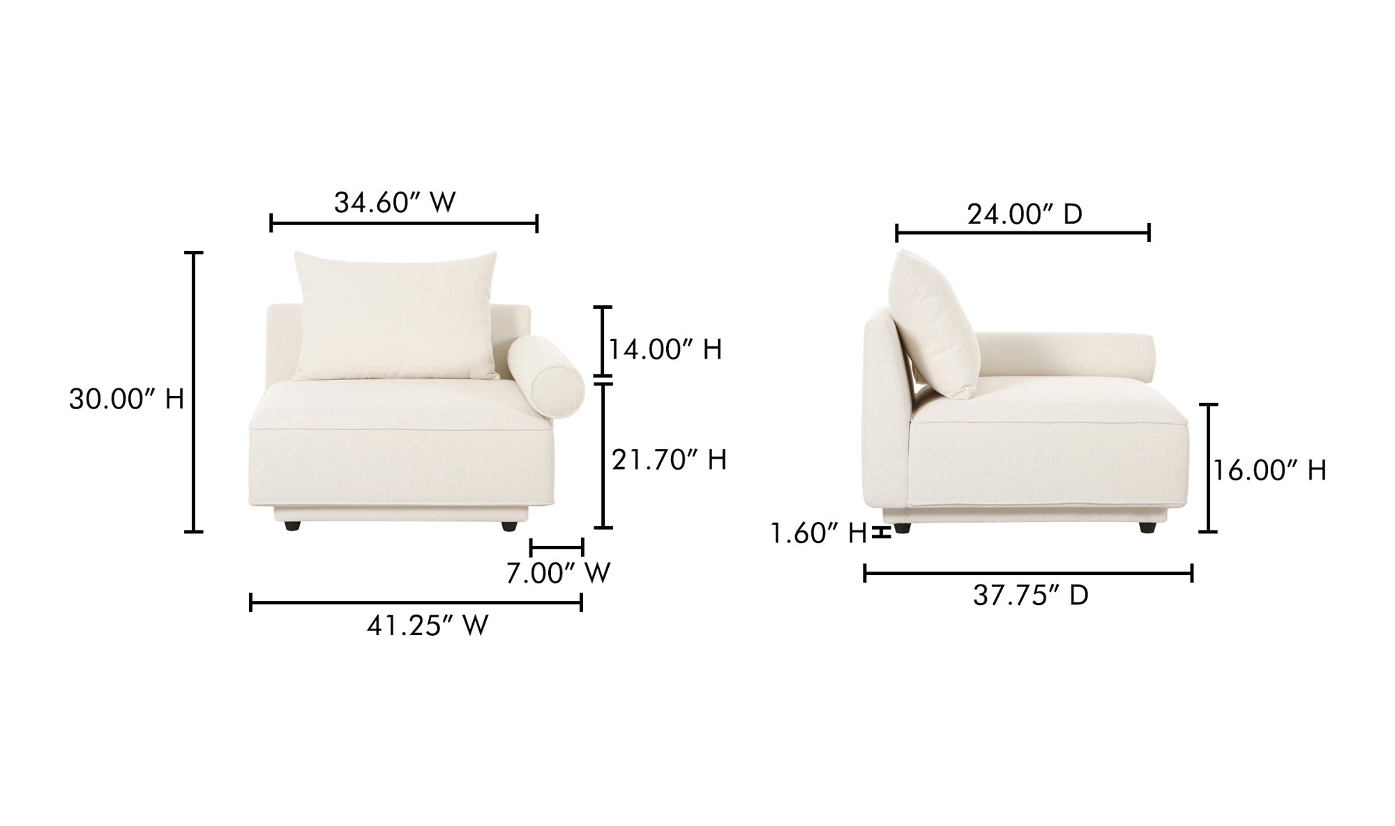 Fauteuil ROSELLO avec accoudoir droit