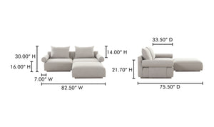 Petit sectionnel modulaire Nook ROSELLO