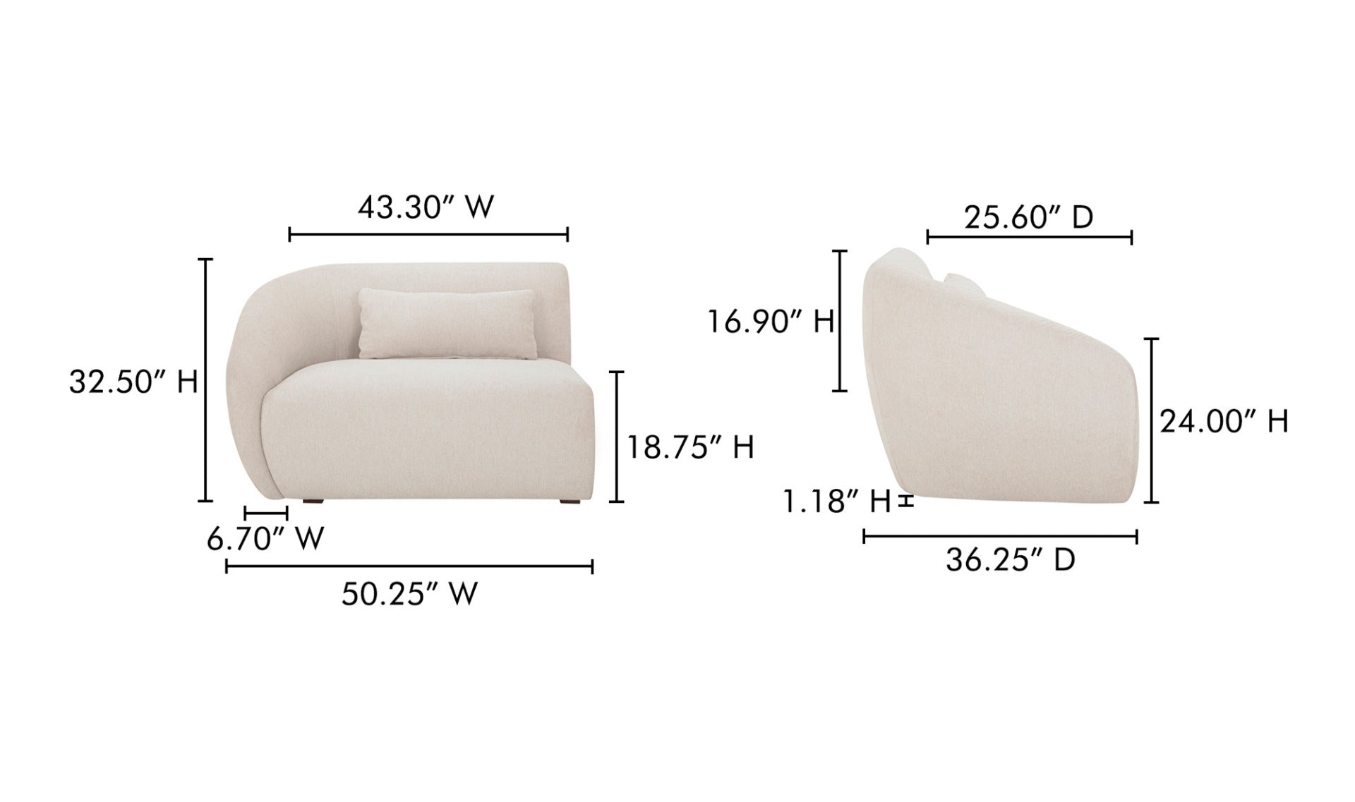 Fauteuil avec accoudoir AMELIA