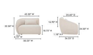 Fauteuil avec accoudoir AMELIA