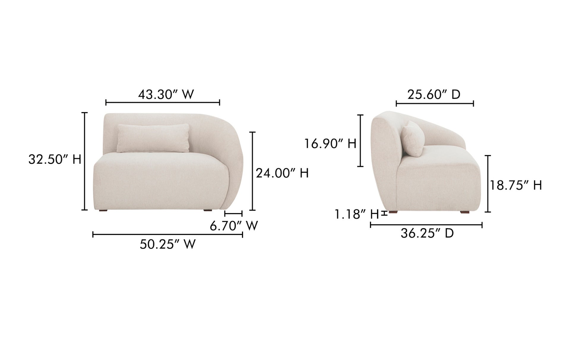 Fauteuil avec accoudoir AMELIA