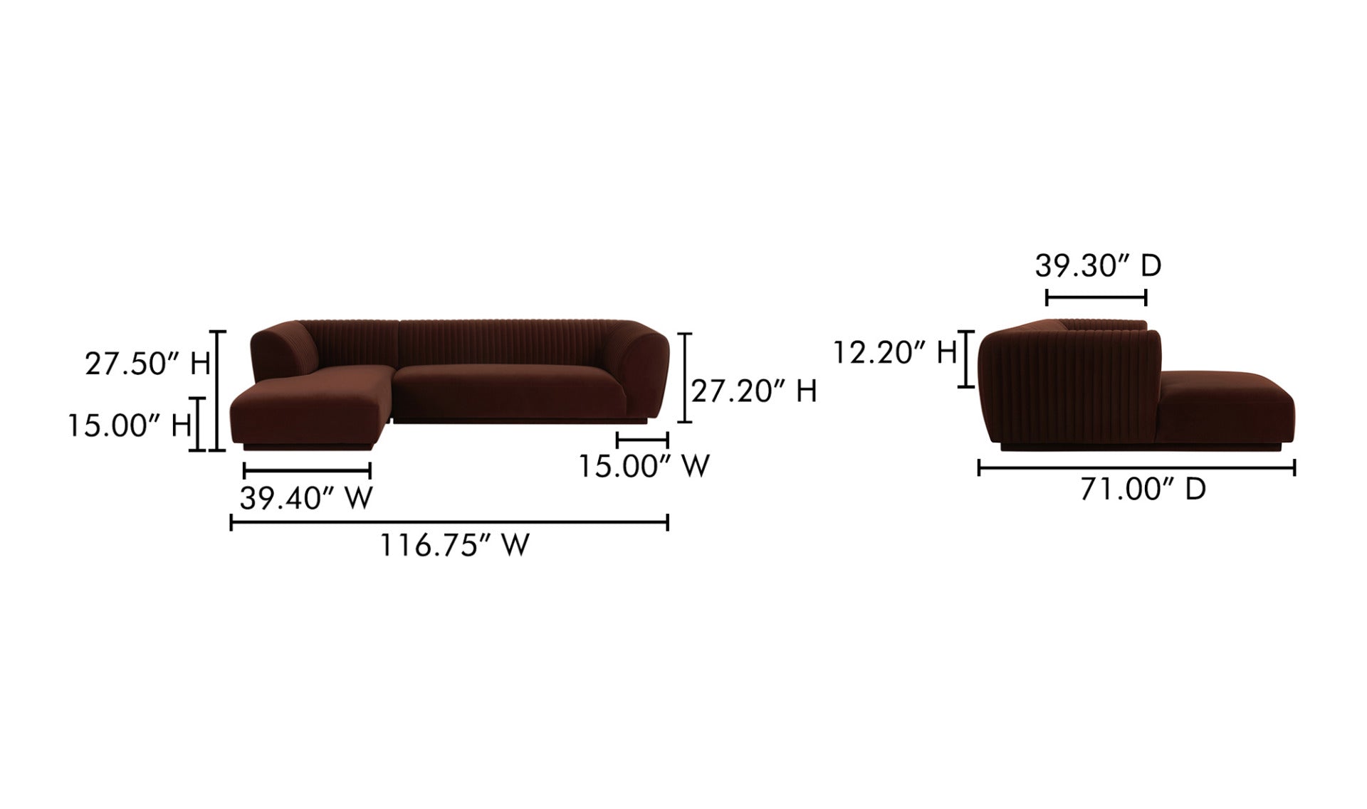 Sofa d'angle ZANDRO