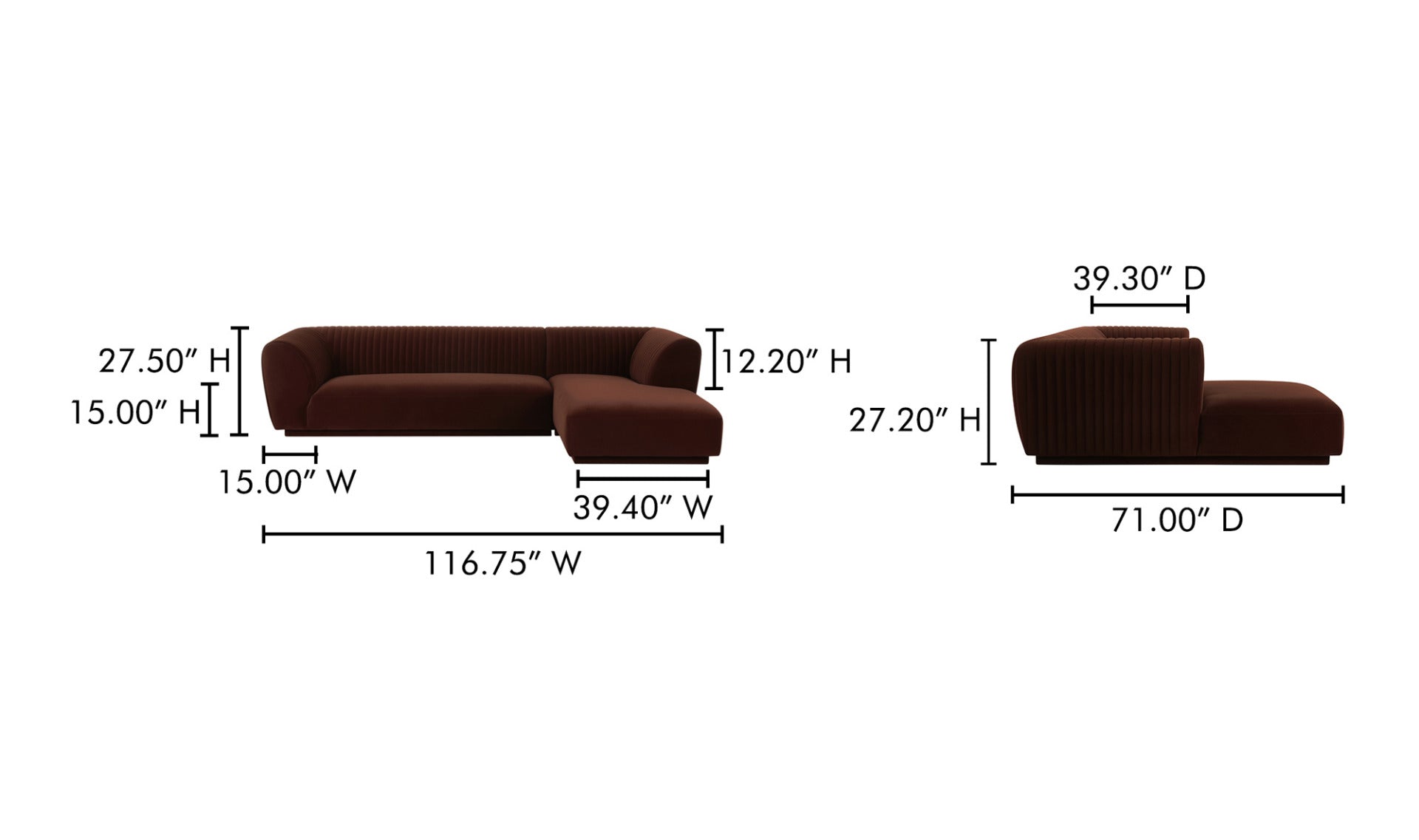 Sofa d'angle ZANDRO