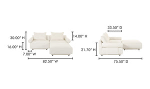 Petit sectionnel modulaire Nook ROSELLO