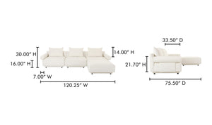 Sectionnel modulaire lounge ROSELLO