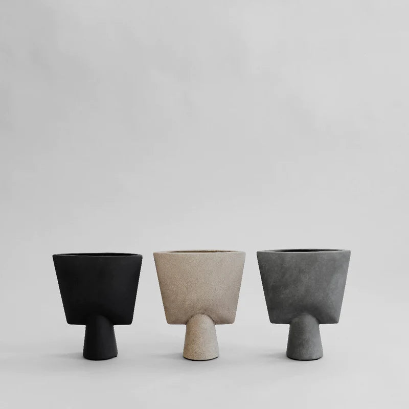 Vase décoratif Triangle Mini | Gris Foncé