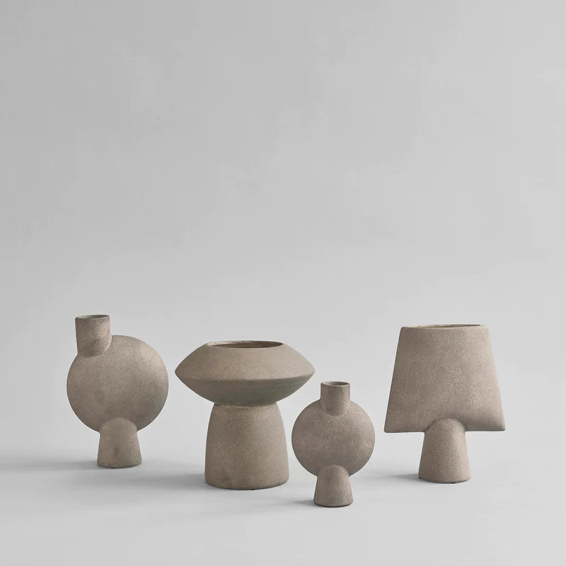 Vase décoratif Square Mini | Taupe
